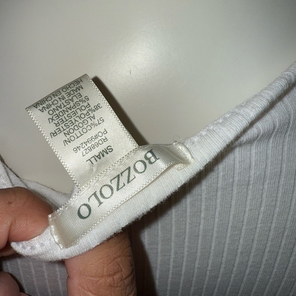 Bozzolo White Ribbed Dress - Picture 6 of 6